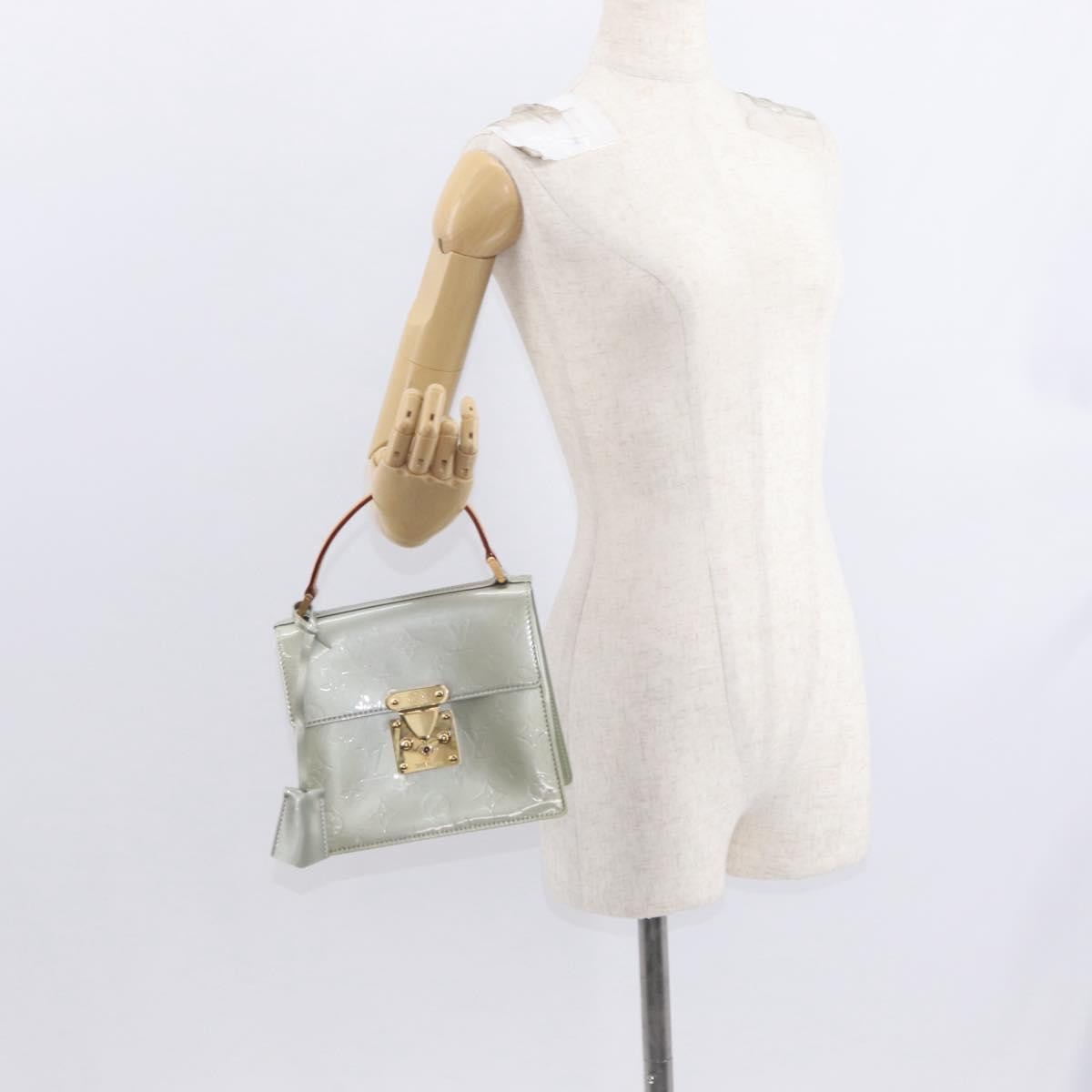 Louis Vuitton Spring Street Handbag Monogram Vernis, GRAY, PATENT_LEATHER, Handbag