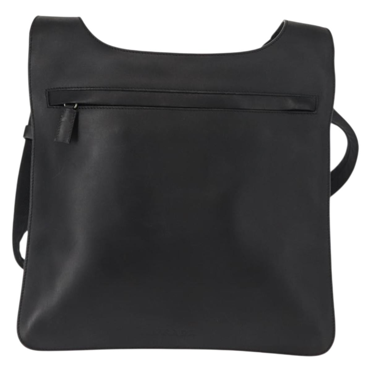 Prada Zip Messenger Bag Saffiano Leather, BLACK, LEATHER, Shoulder bag