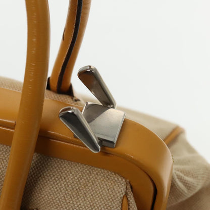 Prada Madras Cerniera Doctor Bag Canvas and Leather, BEIGE, CANVAS, Handbag