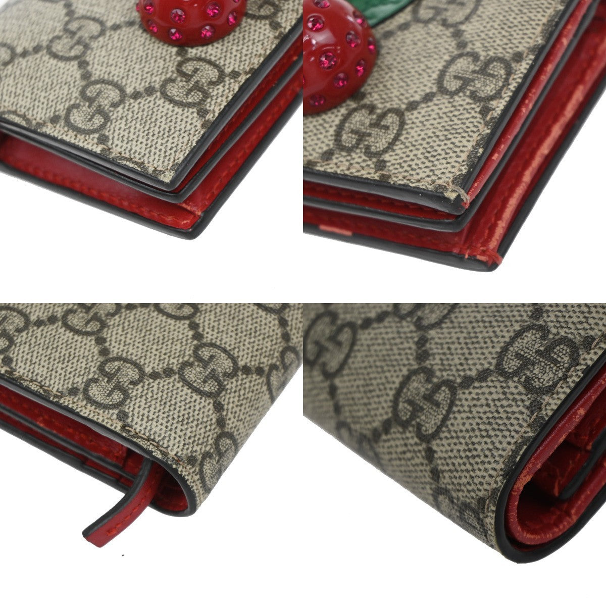 Gucci GG pattern wallet GG Supreme, BEIGE, CANVAS, Wallets