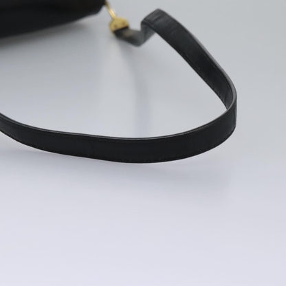 Christian Dior Vintage Shoulder Bag Leather, BLACK, LEATHER, Shoulder bag