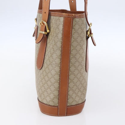 Celine Vintage Macadam Tote bag Canvas, BEIGE, PVC, Tote bag
