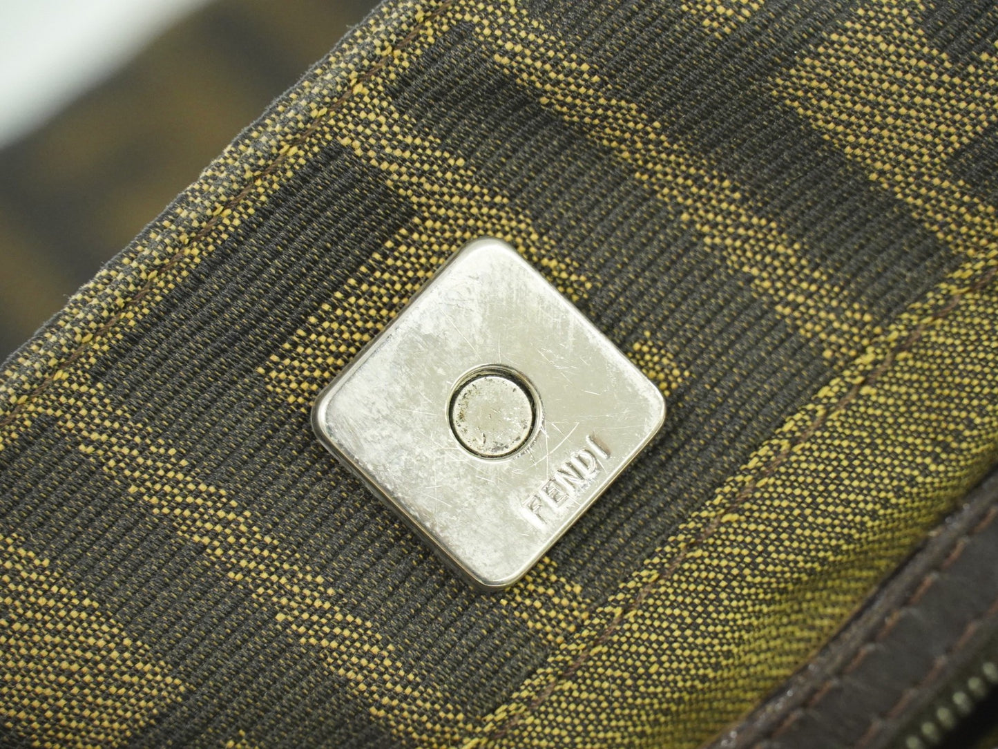 Fendi Zucca Tote bag FF motif, BROWN, CANVAS, Handbag