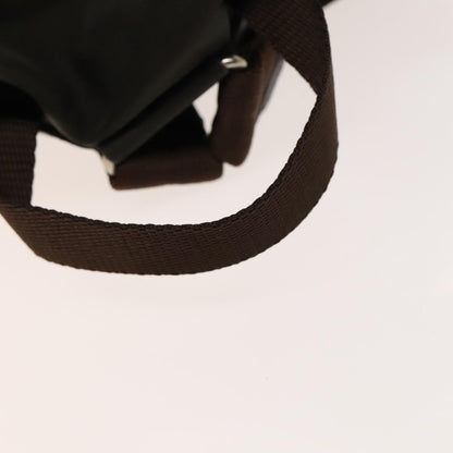 Prada Double Pocket Drawstring Backpack Nylon with Studded Detail, KHAKI, NYLON, Backpack