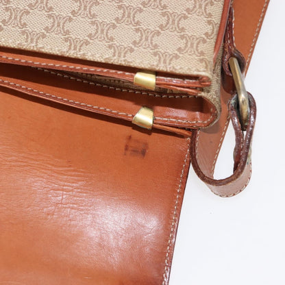 Celine Macadam Shoulder Bag PVC Leather, BEIGE, PVC, Shoulder bag