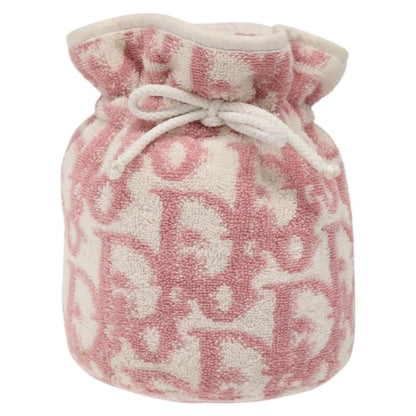 Christian Dior Vintage Trotter Pouch Pile, PINK, COTTON, Clutche & pouche