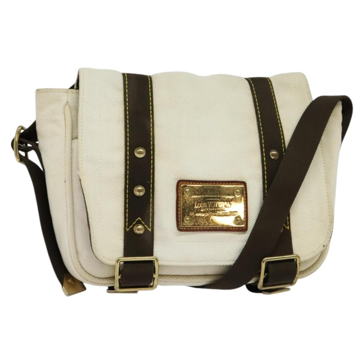 Louis Vuitton Antigua Besace Messenger Bag Canvas, WHITE, CANVAS, Shoulder bag