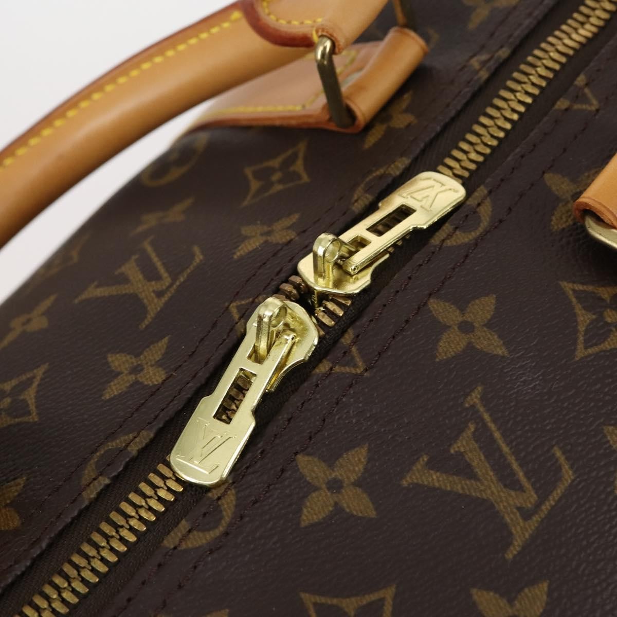 Louis Vuitton Keepall Bag Monogram Canvas, BROWN, CANVAS, Travel bag