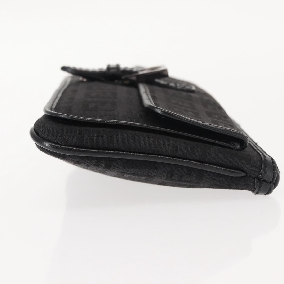 Fendi FF Logo Pouch Canvas, BLACK, CANVAS, Clutche & pouche