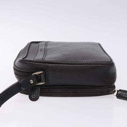 Gucci Zipped Pouch Leather, BROWN, LEATHER, Clutche & pouche