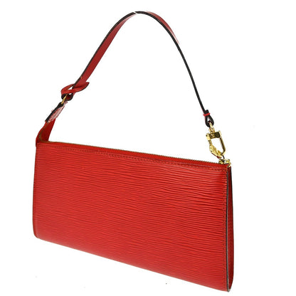 Louis Vuitton Pochette Accessoires Epi Leather, RED, LEATHER, Clutche & pouche