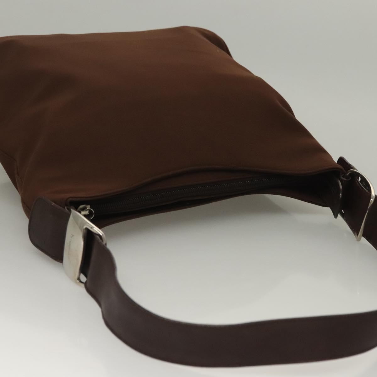 Salvatore Ferragamo Vala Shoulder Bag Canvas, BROWN, CANVAS, Shoulder bag