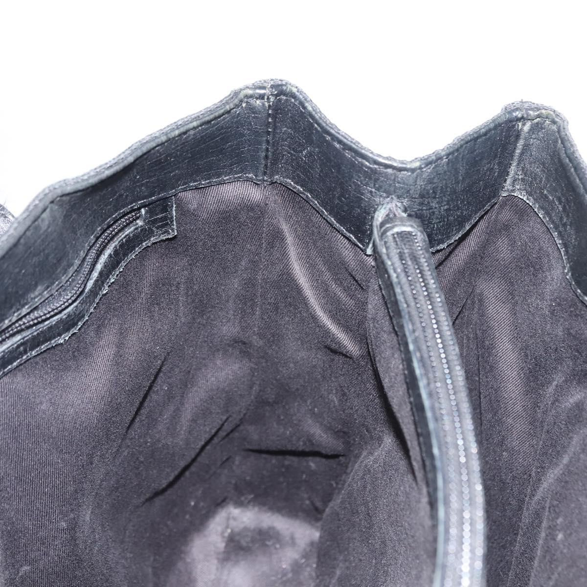 Gucci Vintage Bamboo Handle Bag Canvas, BLACK, CANVAS, Tote bag