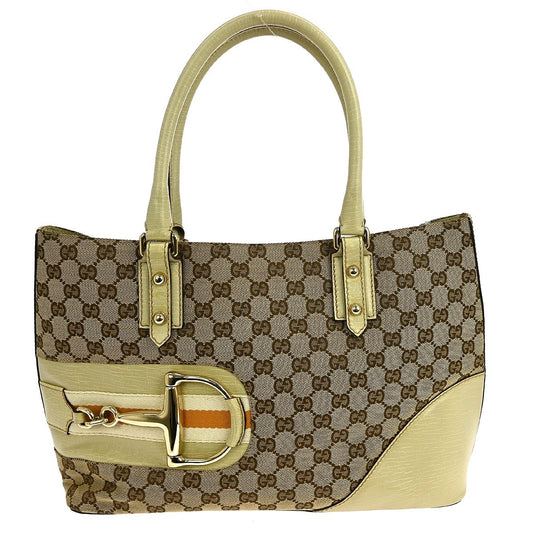 Gucci Hasler Tote GG Canvas, BEIGE, CANVAS, Tote bag