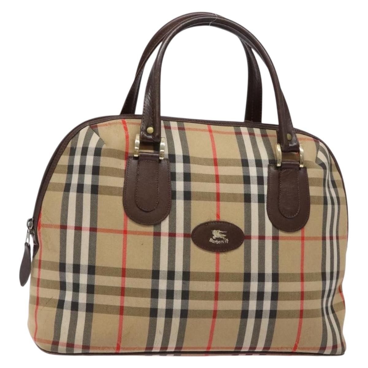 Burberry Nova Check Handbag Nova Check Canvas, BEIGE, CANVAS, Handbag