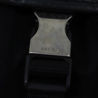 Prada Double Front Pocket Backpack Tessuto, BLACK, NYLON, Backpack