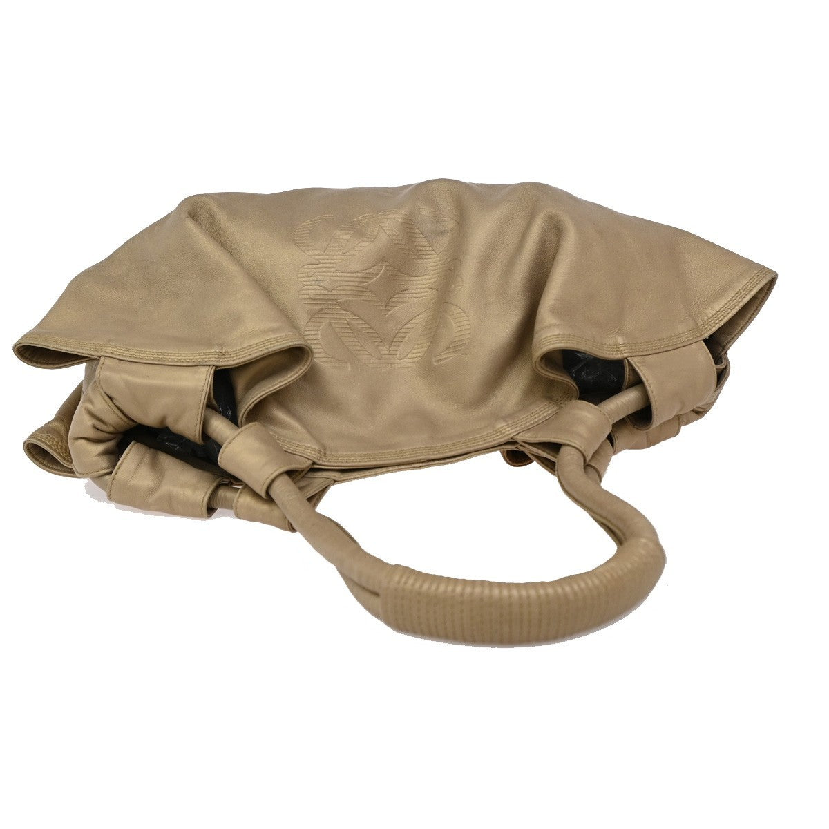 Loewe Anagram Logo Nappa Aire Hand Bag Leather, GOLD, LEATHER, Handbag