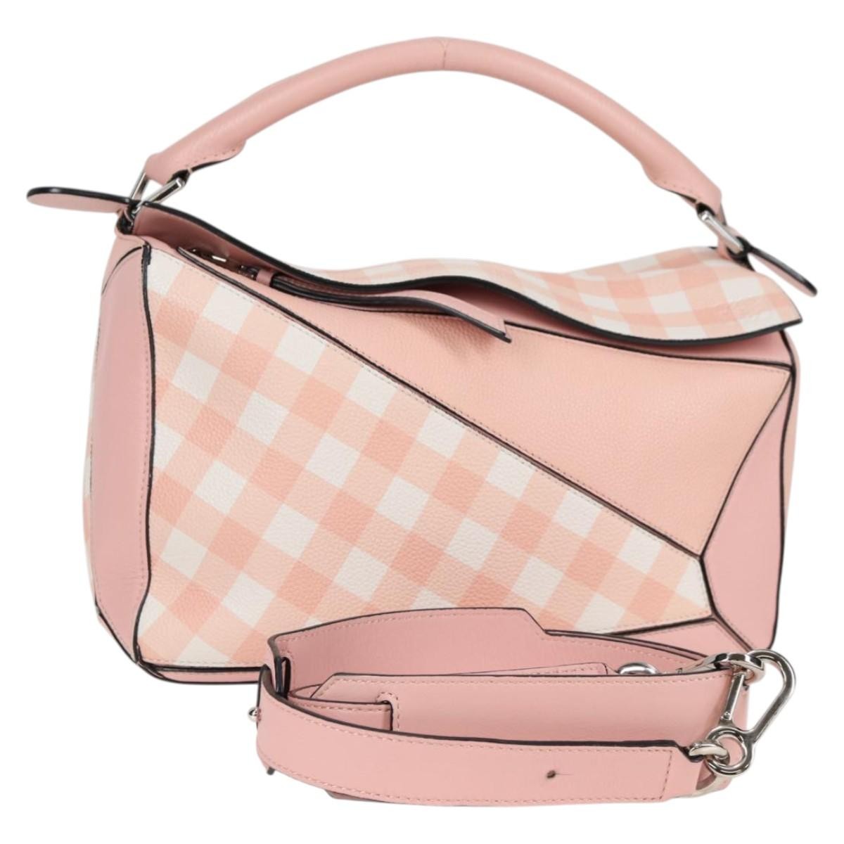 Loewe Puzzle Bag Leather, PINK, LEATHER, Handbag