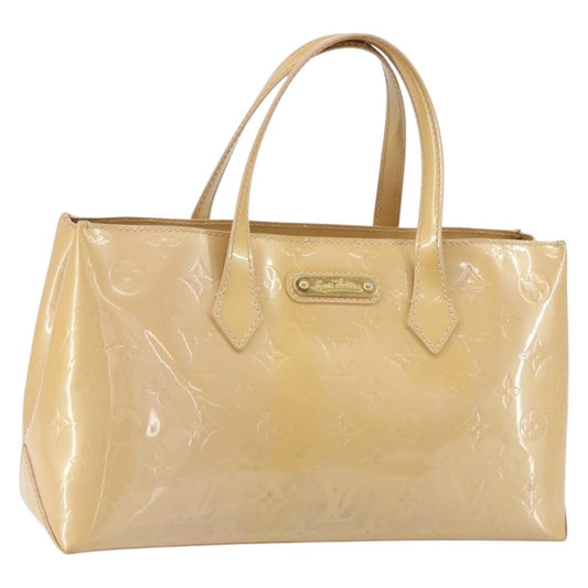 Louis Vuitton Wilshire Handbag Monogram Vernis, BEIGE, PATENT_LEATHER, Tote bag