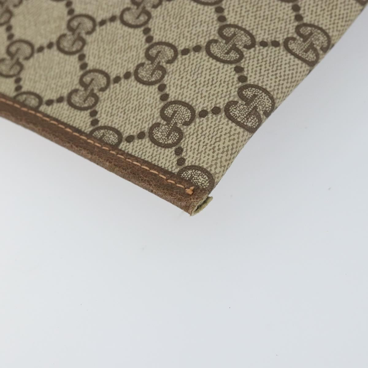 Gucci GG Supreme Clutch bag PVC, BEIGE, PVC, Clutche & pouche