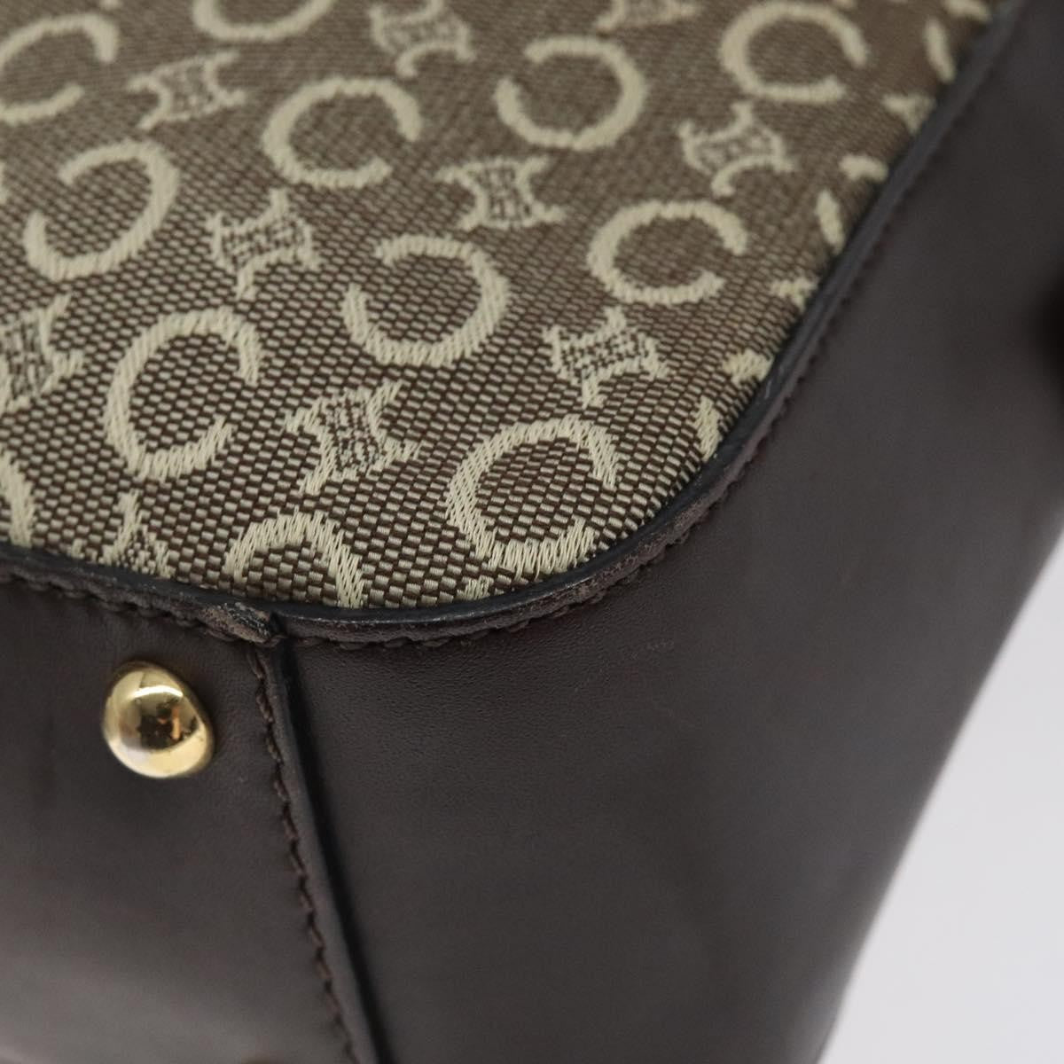 Celine C Macadam Handbag Canvas, Gray, Canvas, Handbag