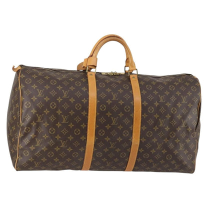 Louis Vuitton Keepall Bag Monogram Canvas, BROWN, CANVAS, Travel bag