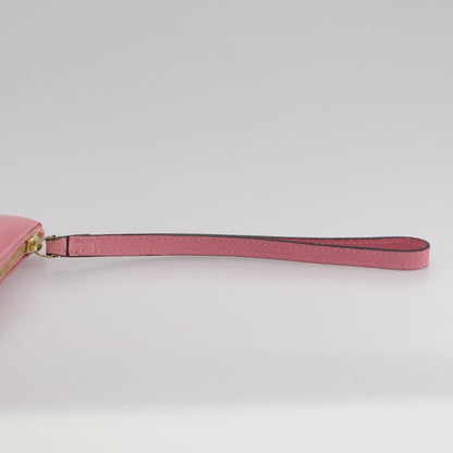 Valentino Garavani Zip Pouch Leather, PINK, LEATHER, Clutche & pouche