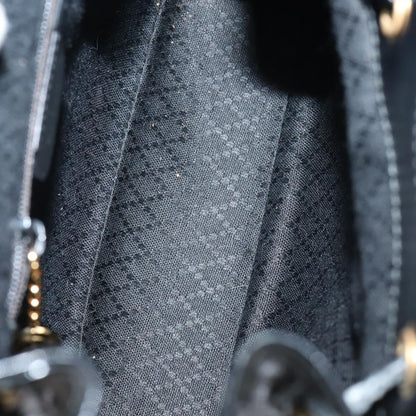 Gucci Vintage Bamboo Backpack Patent, BLACK, PATENT_LEATHER, Backpack