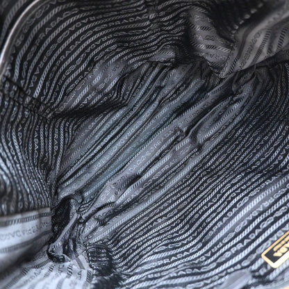 Prada Convertible Side Pocket Tote Chevron Tessuto, BLACK, NYLON, Tote bag