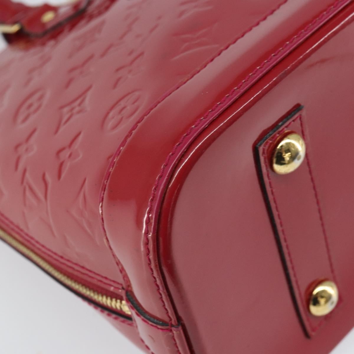 Louis Vuitton Alma Handbag Monogram Vernis, RED, PATENT_LEATHER, Handbag