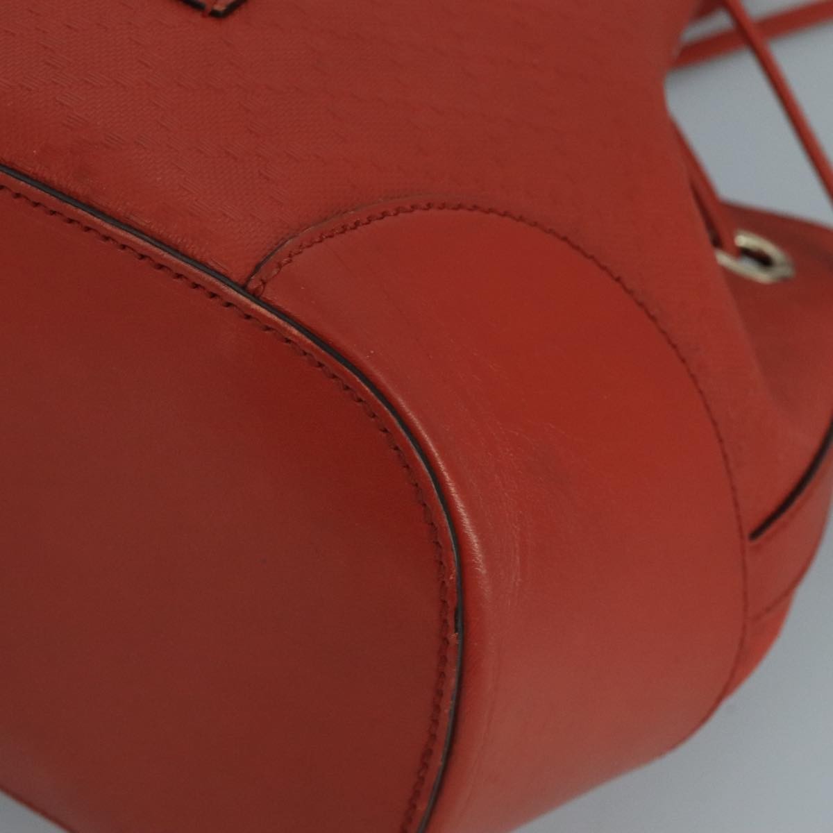 Gucci Bright Bucket Bag Diamante Leather, ORANGE, LEATHER, Handbag