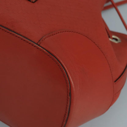 Gucci Bright Bucket Bag Diamante Leather, ORANGE, LEATHER, Handbag