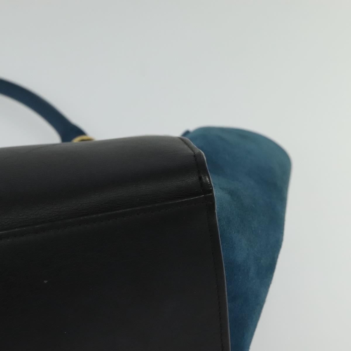 Celine Trapeze Bag Leather, BLUE, LEATHER, Handbag
