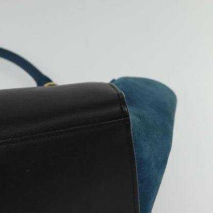 Celine Trapeze Bag Leather, BLUE, LEATHER, Handbag