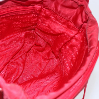 Prada Buckle Messenger Bag Tessuto, RED, NYLON, Shoulder bag