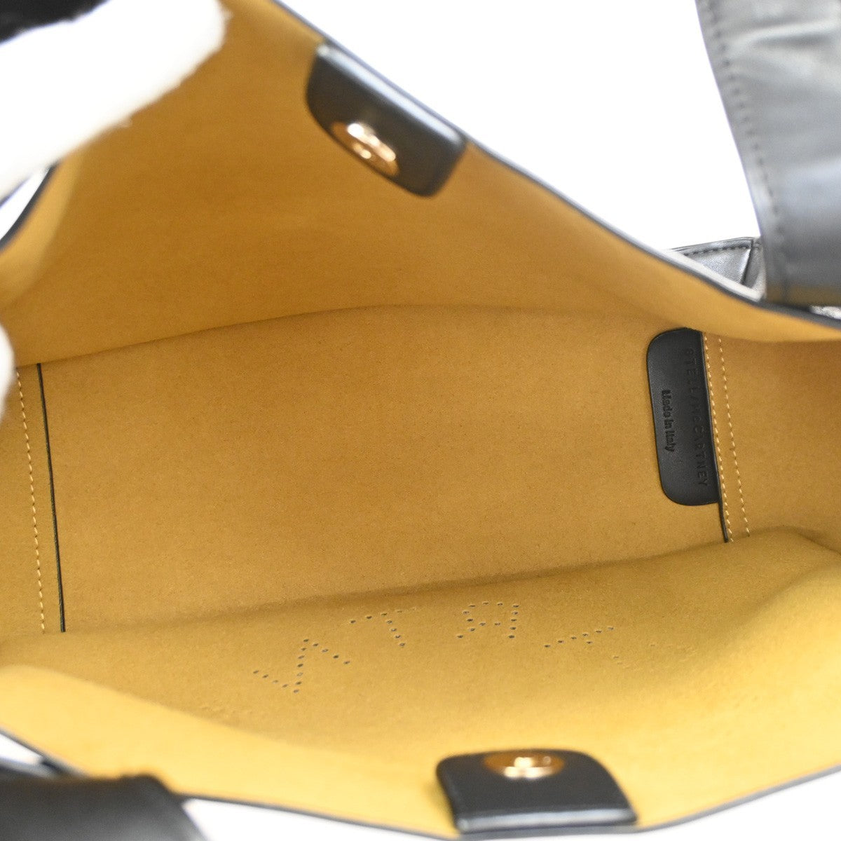 Stella McCartney Alter Tote Perforated Faux Leather, BLACK, FAUX_FUR, Tote bag