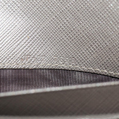 Salvatore Ferragamo Gancini Bifold Wallet Leather, GRAY, LEATHER, Wallets