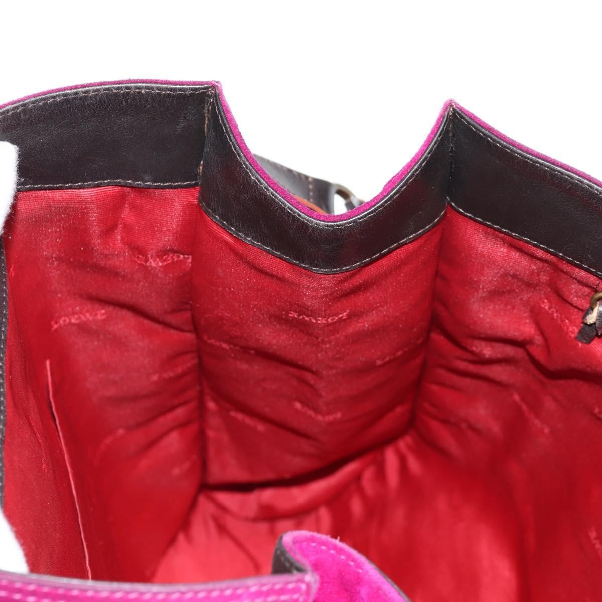 Loewe Anagram Shoulder Bag Suede, PURPLE, SUEDE, Shoulder bag