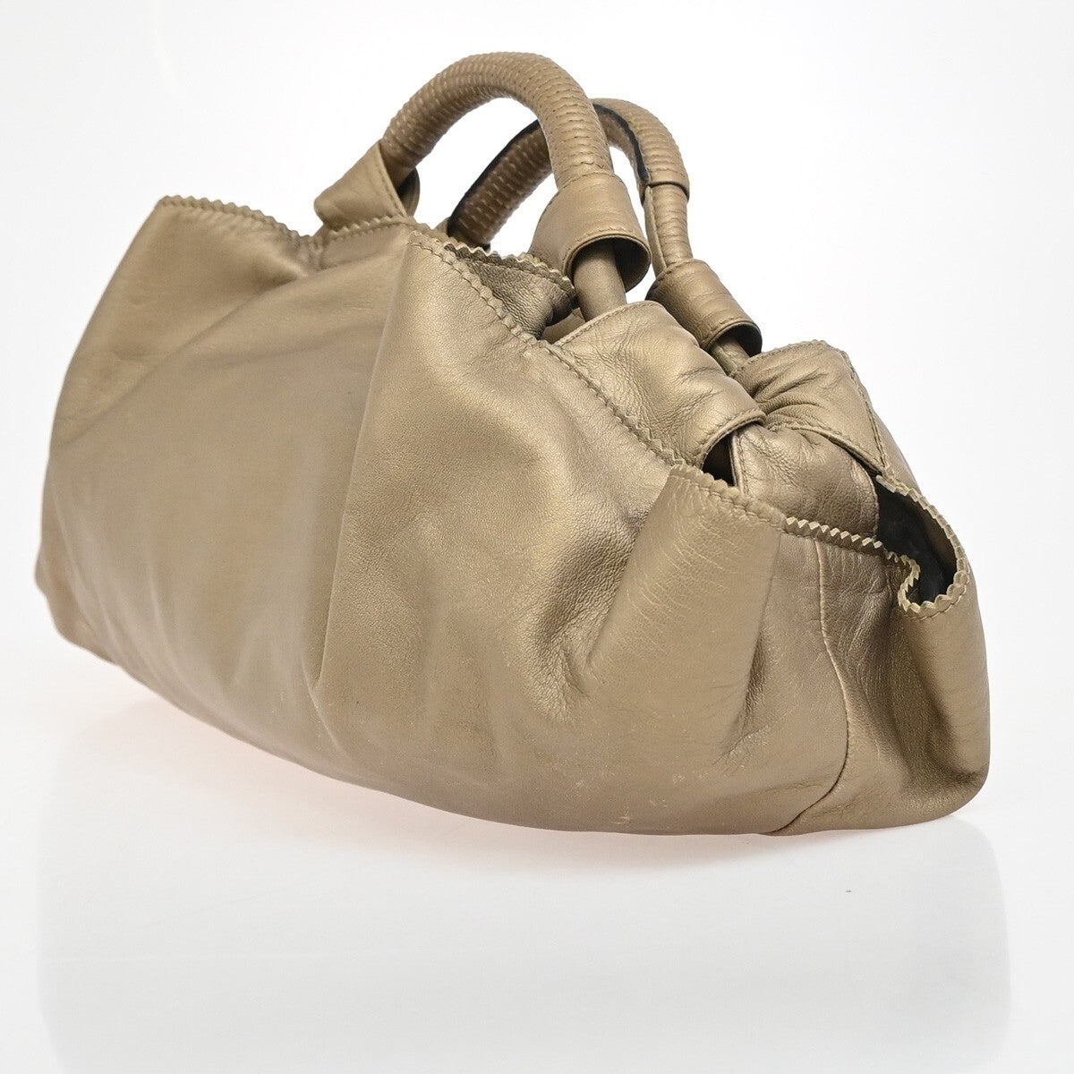 Loewe Anagram Logo Nappa Aire Hand Bag Leather, GOLD, LEATHER, Handbag