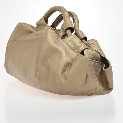 Loewe Anagram Logo Nappa Aire Hand Bag Leather, GOLD, LEATHER, Handbag