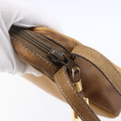 Loewe Anagram Clutch Bag Leather, BEIGE, LEATHER, Clutche & pouche