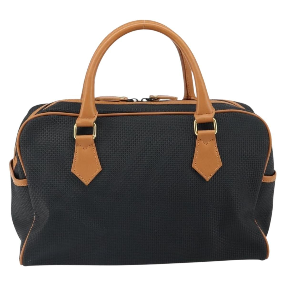 Saint Laurent Vintage Boston PVC Leather, BLACK, PVC, Handbag