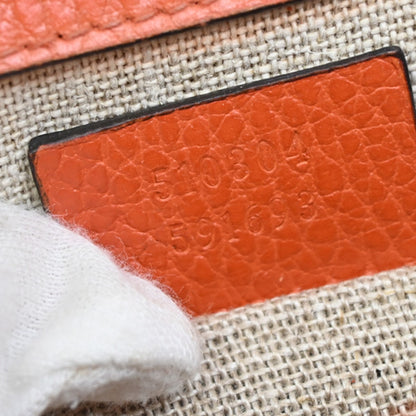 Gucci Interlocking Shoulder Bag Leather, ORANGE, LEATHER, Shoulder bag