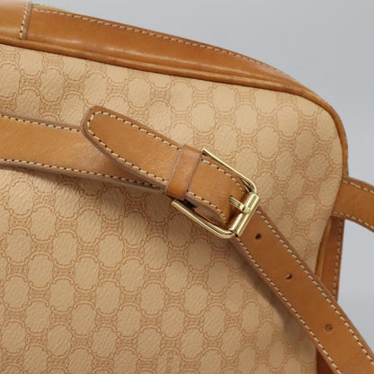 Celine Vintage Macadam Backpack Canvas and Leather, BEIGE, CANVAS, Backpack