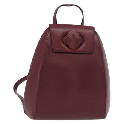 cartier Happy birthday backpack Leather, BURGUNDY, LEATHER, Backpack