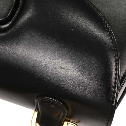 Gucci Vintage Convertible Top Handle Bag Leather, BLACK, LEATHER, Handbag