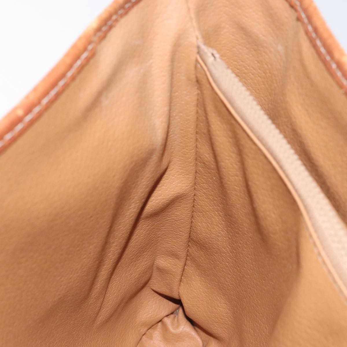 Celine Vintage Macadam Handbag Canvas, BROWN, CANVAS, Handbag