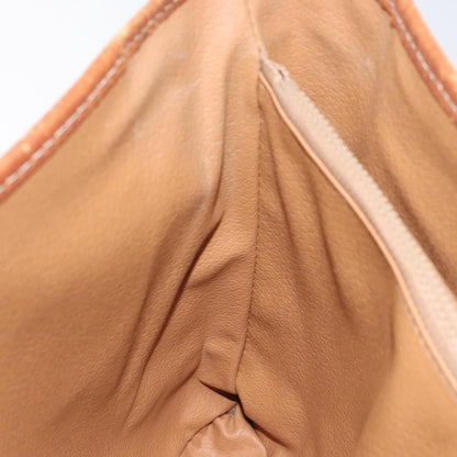 Celine Vintage Macadam Handbag Canvas, BROWN, CANVAS, Handbag