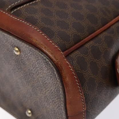 Celine Macadam Handbag Macadam with leather, BROWN, CANVAS, Handbag