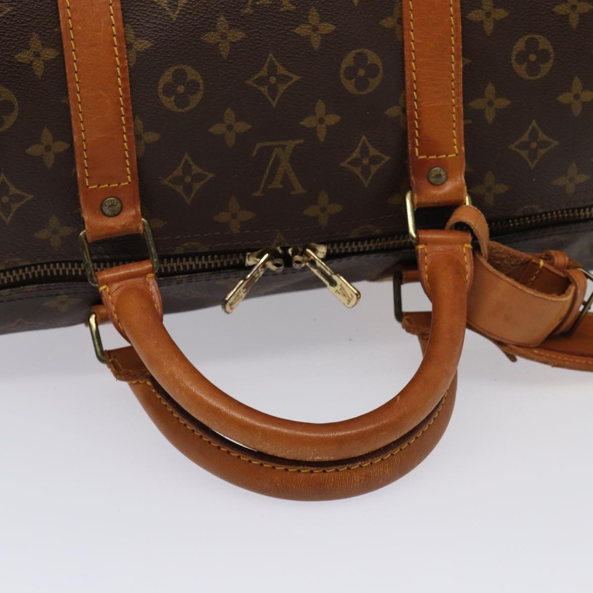 Louis Vuitton Keepall Bag Monogram Canvas, BROWN, CANVAS, Travel bag